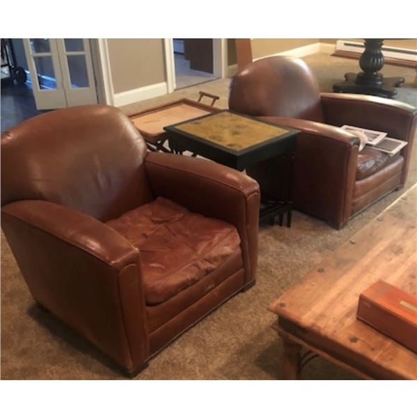 PALM BEACH ESTATE- Great pair of leather chairs