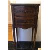 Image 2 : Antique End/Side Table w/Speckled Marble Top