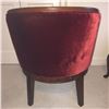 Image 4 : Vintage Cherry and Velvet Chair