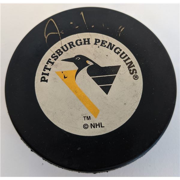 Pittsburgh Penguins NHL signed hockey puck