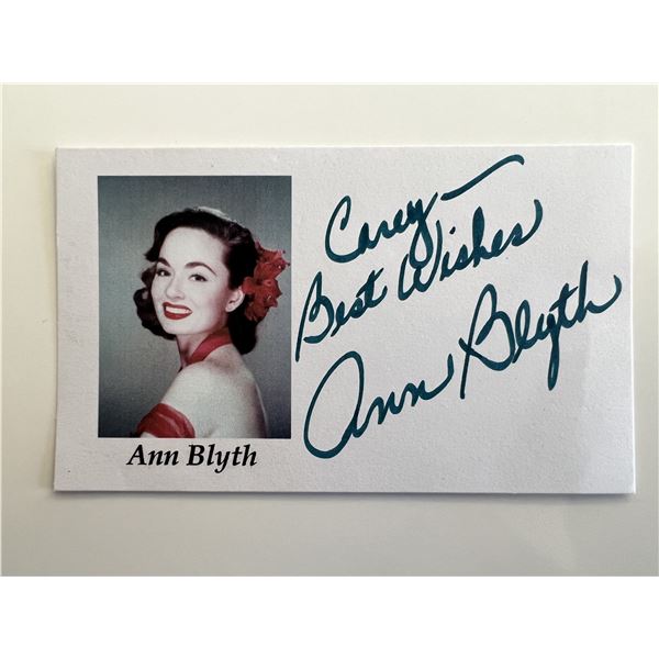 Ann Blyth original signature