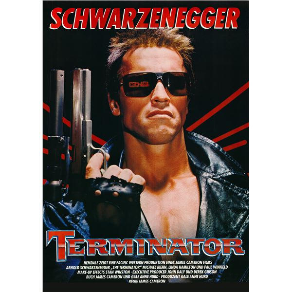 The Terminator (German Version) 1984 original vintage movie poster