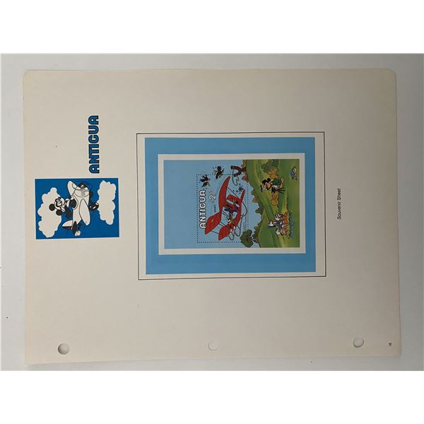 Walt Disney Mickey & Friends Stamp Sheet. Antigua