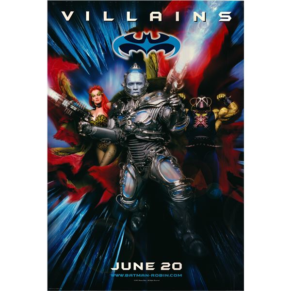 Batman & Robin Villains 1997 original advance sheet