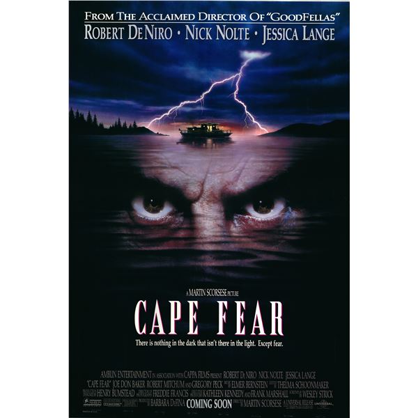 Cape Fear 1991 original vintage advance sheet movie poster