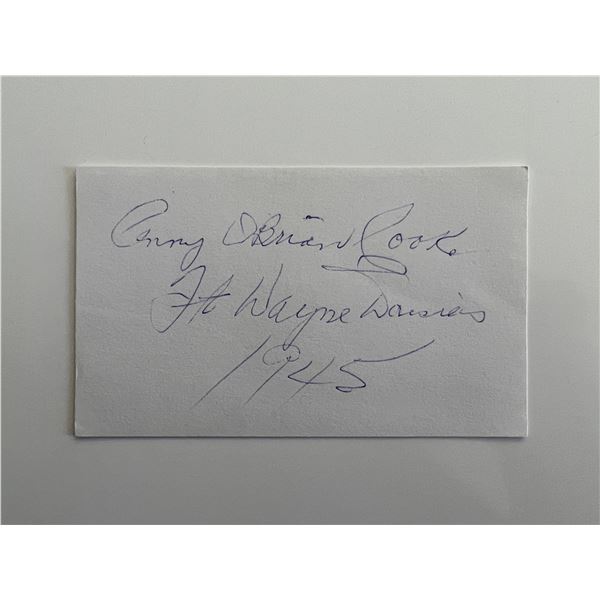 Penny O'Brian original signature