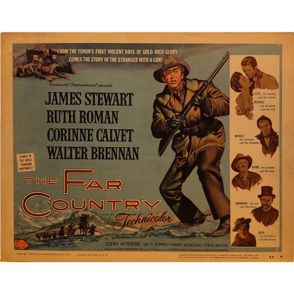 Far Country 1955 original vintage lobby card