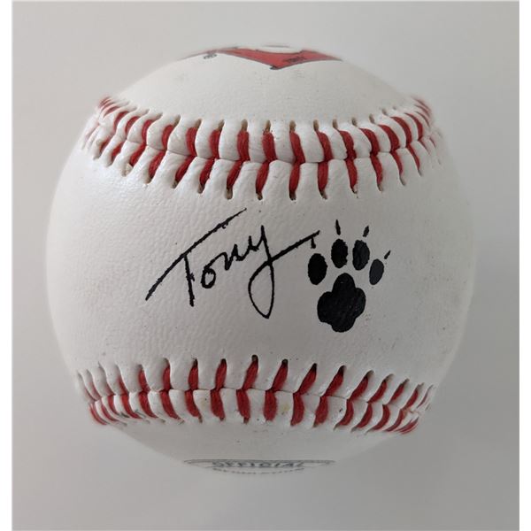 Tony the Tiger Simulated Signature and Pawprint Baseball
