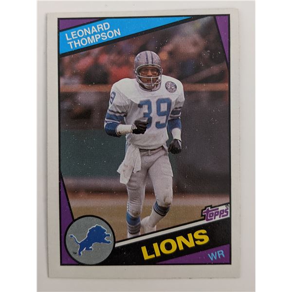 Leonard Thompson Football Trading Card - Topps #262 1984
