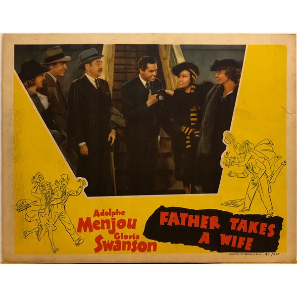 Father Takes a Wife 1941 original vintage lobby card