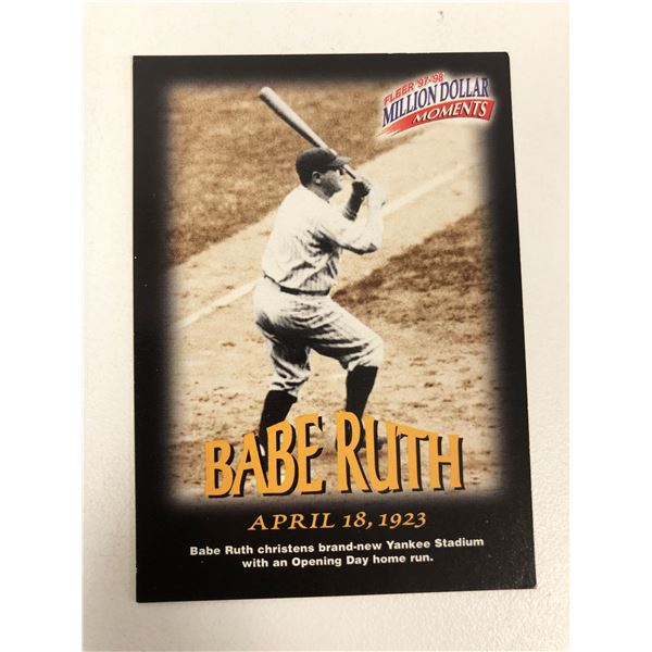 1997-98 Million Dollar Moments #3 Babe Ruth baseball card