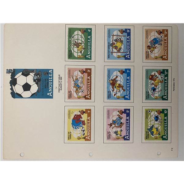 Walt Disney From Bedknobs and Broomsticks World Cup "Espana 82" Stamp Sheet. Anguilla