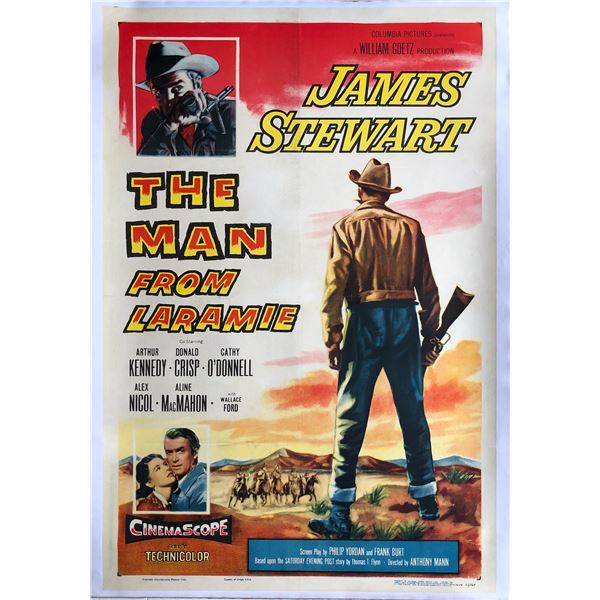 The Man from Laramie 1955 original vintage linen backed  one sheet movie poster