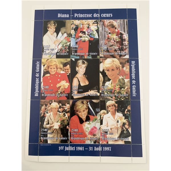 Diana Princess of Wales commemorative stamp set
