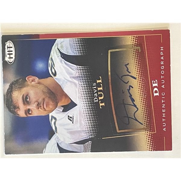 Davis Tull signed autograph card