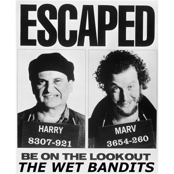 Home Alone The Wet Bandits Escaped Flyer Prop Print