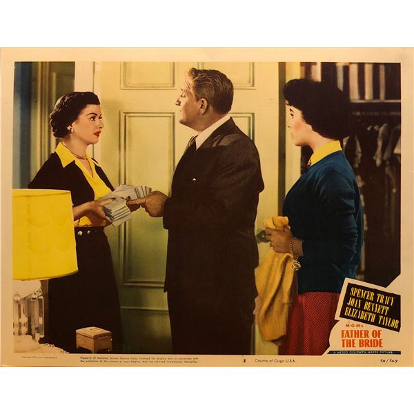 Father of the Bride 1950 original vintage lobby card
