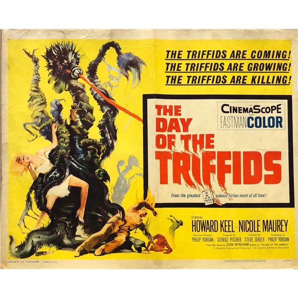 The Day of the Triffids 1962 original vintage display sheet