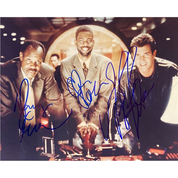 Lethal Weapon 4 Mel Gibson, Danny Glover and Chris Rock signed movie photo
