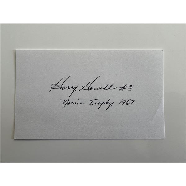 Harry Howell original signature