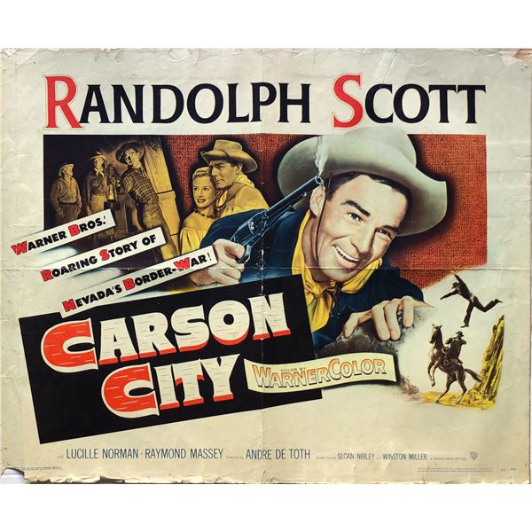 Carson City 1952 original vintage display sheet