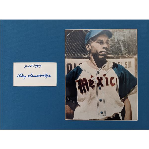 Ray Dandridge Hand Signed Autograph & Photo Matted Display