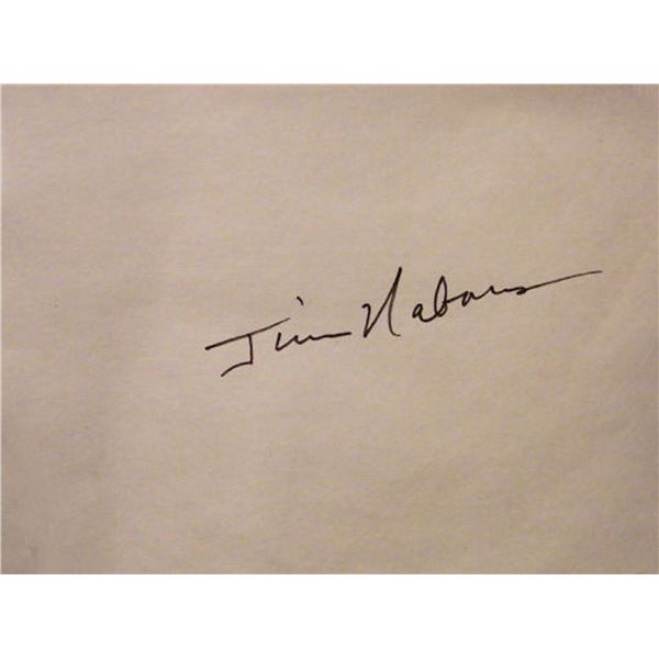 Gomer Pyle Jim Nabors signature slip