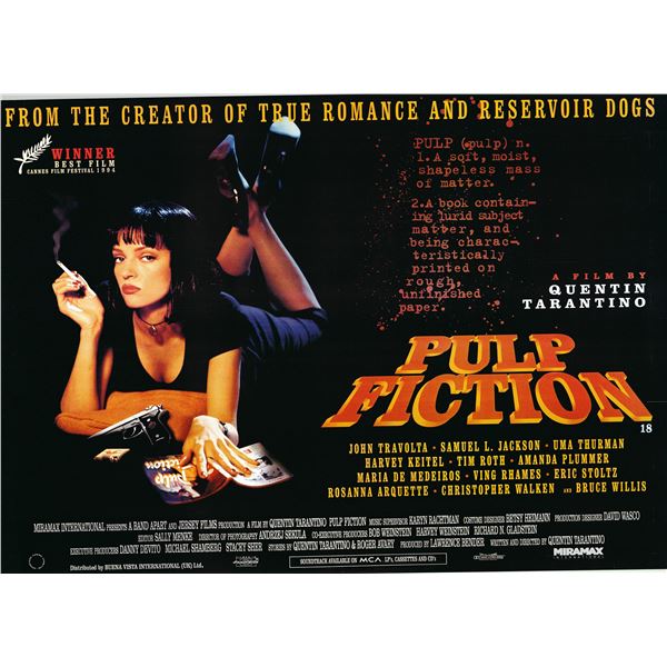 Pulp Fiction 1994 original movie poster
