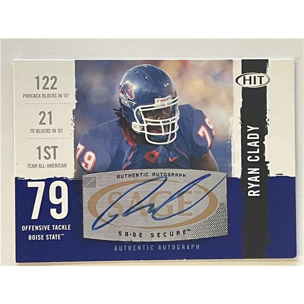 Ryan Clady signed autograph card