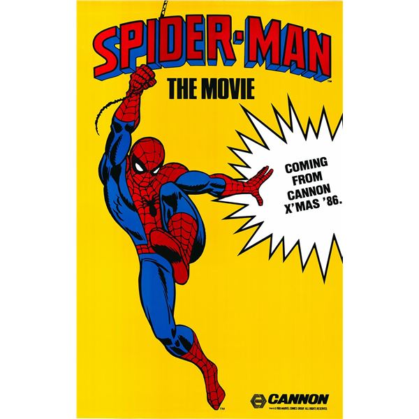 Spider-Man: The Movie 1986 original vintage advance sheet movie poster