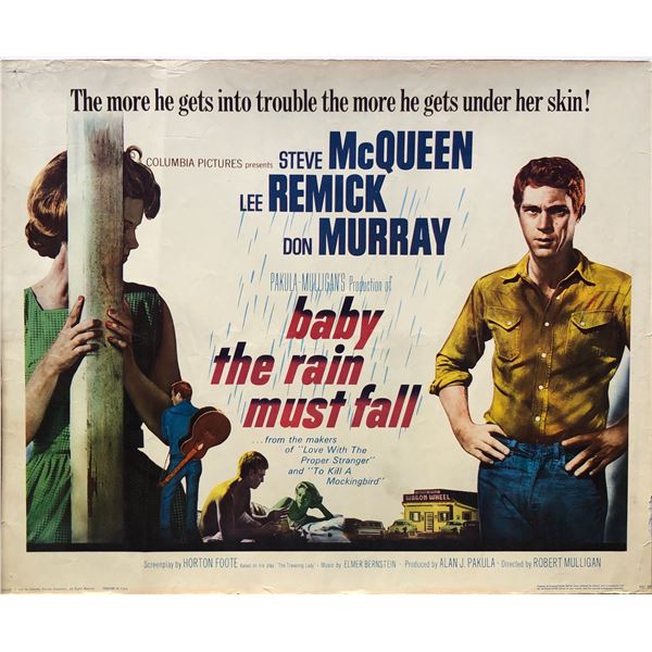 Baby the Rain Must Fall 1965 original vintage display sheet