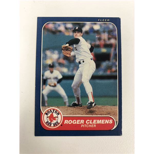 1986 Fleer #345 Roger Clemens Boston Red Sox Baseball Card