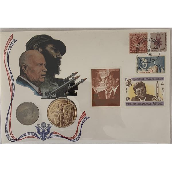 John F. Kennedy commemorative cover with coin