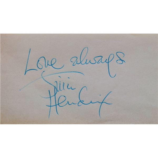Jimi Hendrix signed slip