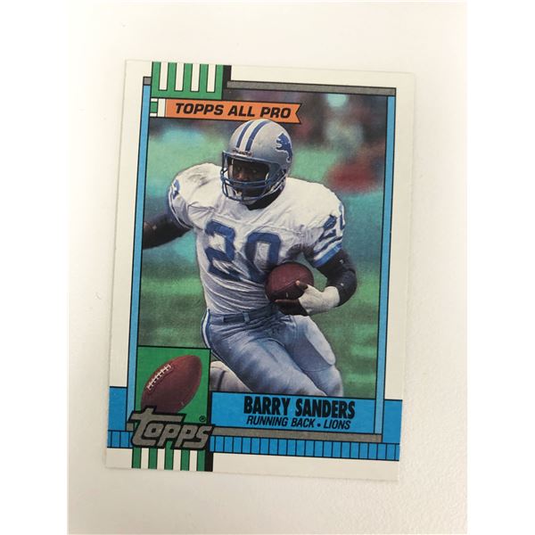 Barry Sanders Topps 1991 All-Pro Card #415 Detroit Lions