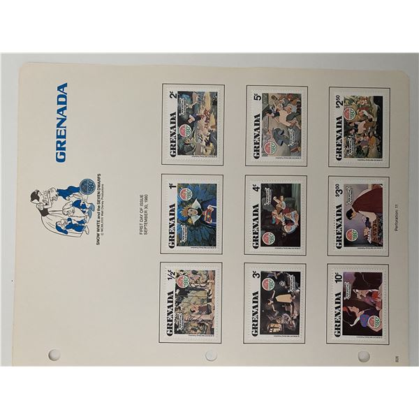 Walt Disney Snow White and the Seven Dwarfs Christmas 1980. Grenada.