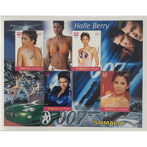 Halle Berry James Bond stamp sheet
