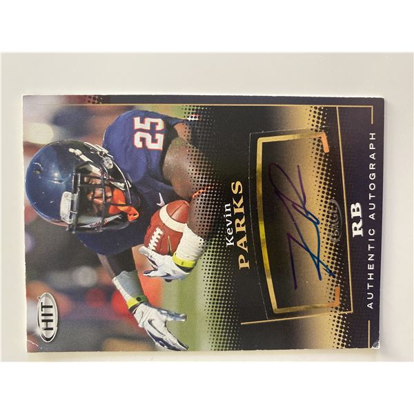 Kevin Parks signed autograph card