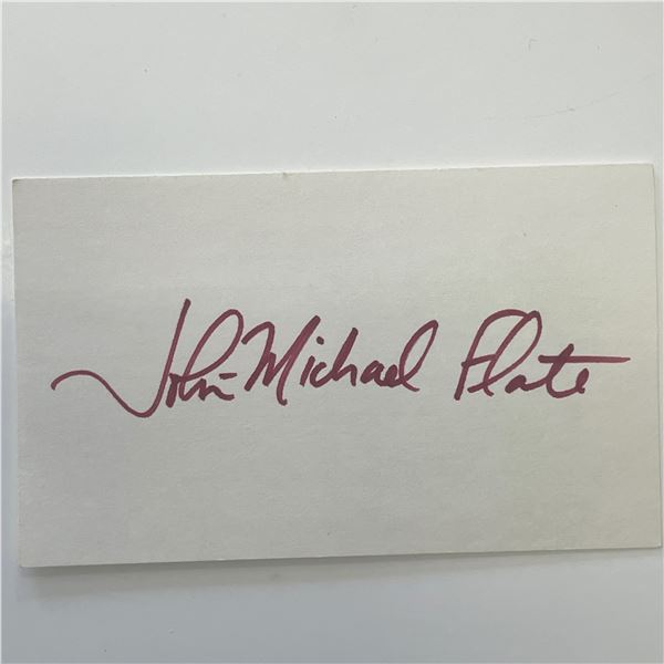 Broadway actor John-Michael Flate original signature