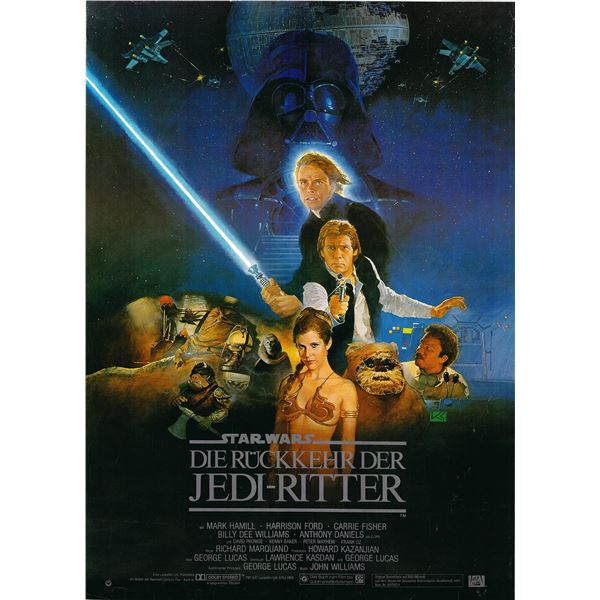 RARE Star Wars: Episode VI – Return of the Jedi 1983 original vintage German one sheet movie poster