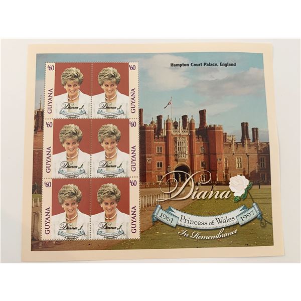 Guyana Diana Princess of Wales commemorative stamp set