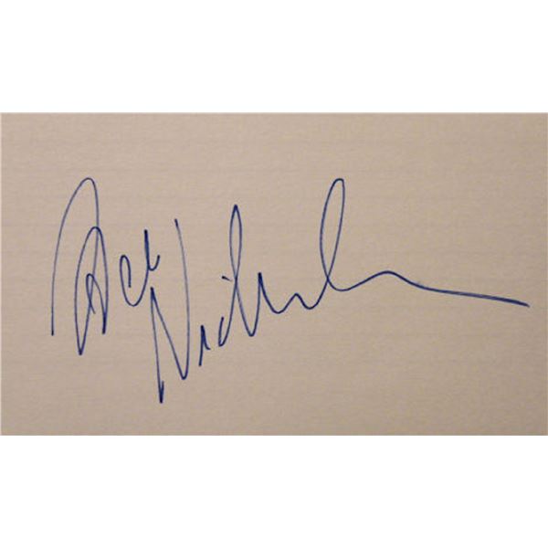 Jack Nicholson signature slip