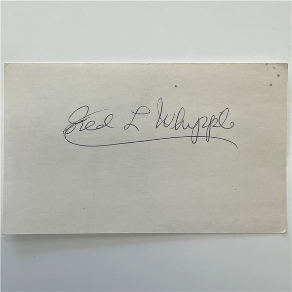 Astronomer Fred Lawrence Whipple original signature