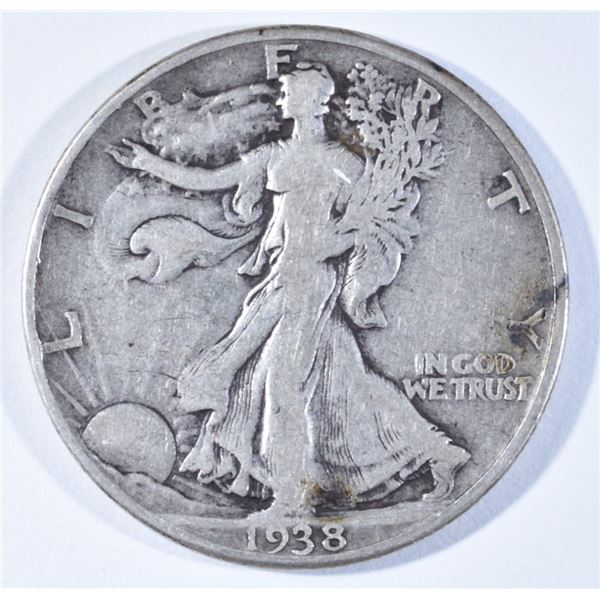 1938-D WALKING LIBERTY  HALF, FINE