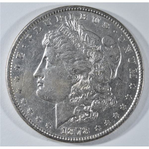 1878 8TF MORGAN DOLLAR XF/AU