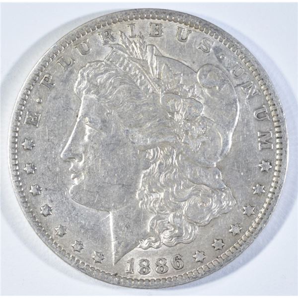 1886-O MORGAN DOLLAR XF/AU