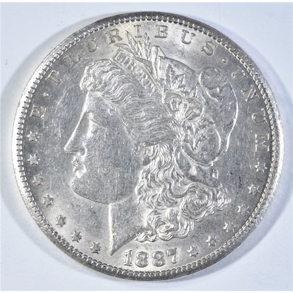 1887-S MORGAN DOLLAR CH AU