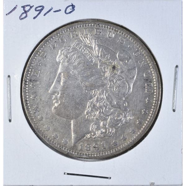 1891-O MORGAN DOLLAR AU SMALL RIM BUMP