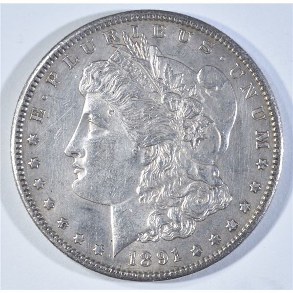 1891-S MORGAN DOLLAR AU