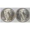 Image 1 : (2) 1923 PEACE DOLLARS BU